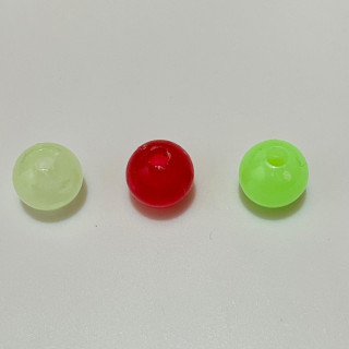 Margele bile Margele bile de trecere din plastic fosforescente verde inchis rosu verde deschis si  cod 6584