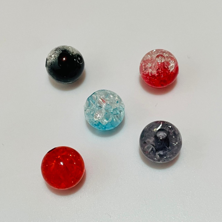 Margele bile din plastic tip rasina fi 10mm 6578 set0.5kg