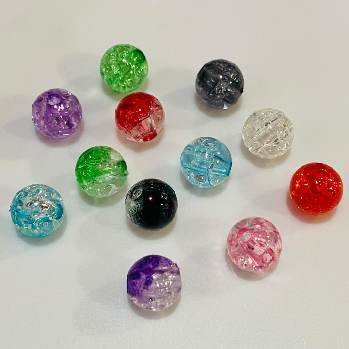 Margele bile din plastic tip rasina fi 8mm 6575 set0.5kg
