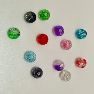 Margele bile din plastic tip rasina fi 6mm 6573 set0.5kg