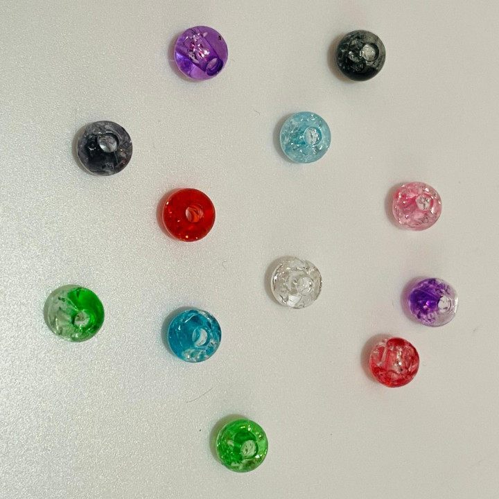 Margele bile din plastic tip rasina fi 6mm 6573 set0.5kg