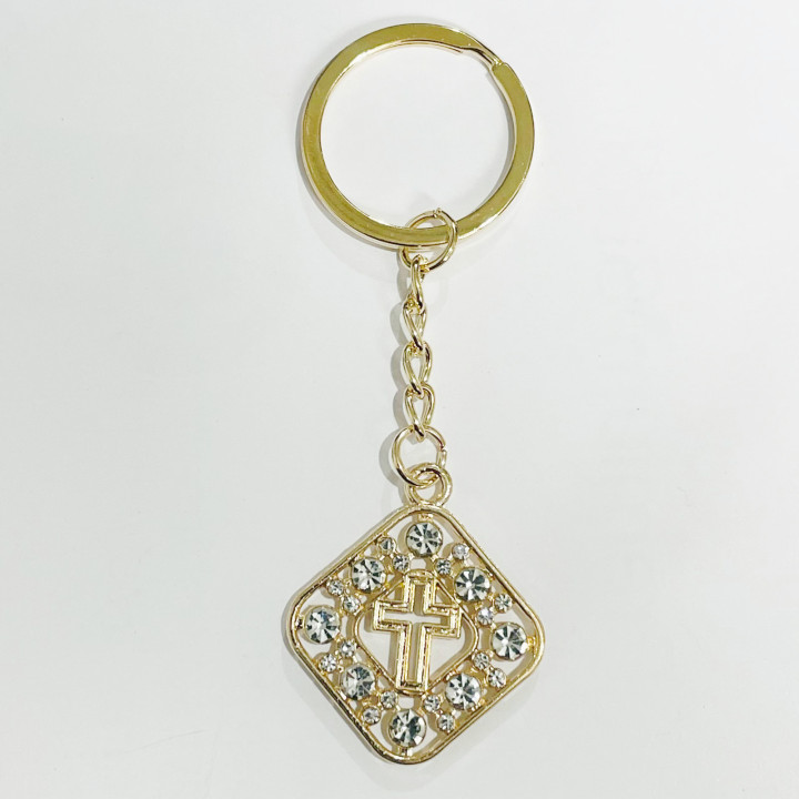 Breloc cruce pietricele 27mm 1585 set12buc