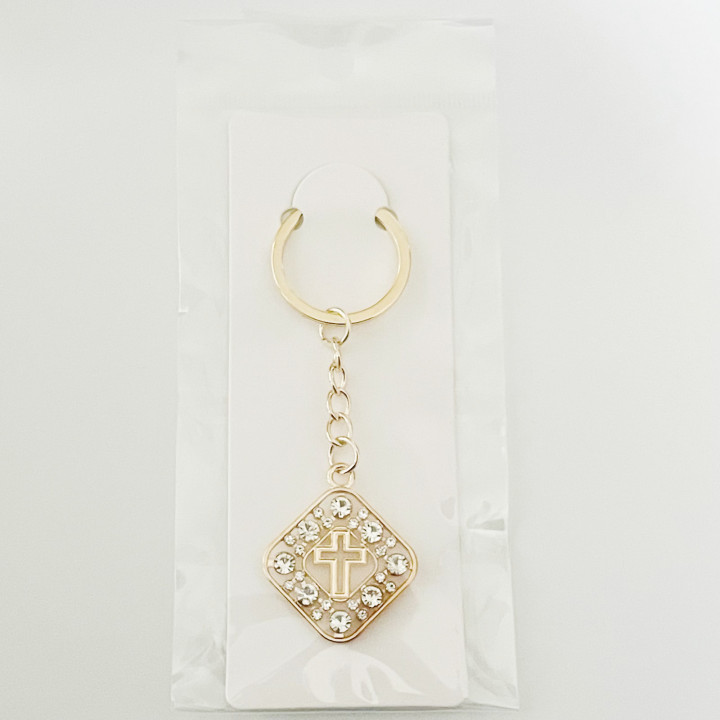 Breloc cruce pietricele 27mm 1585 set12buc