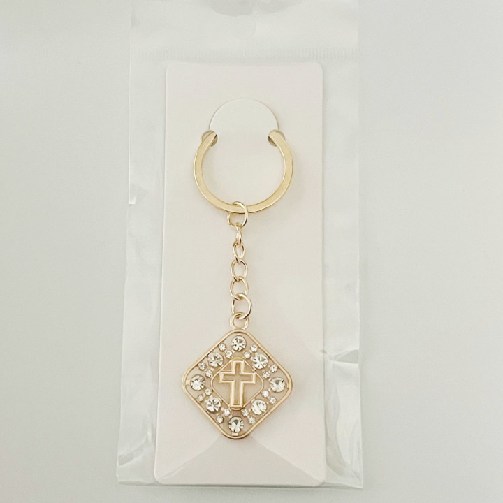 Breloc cruce pietricele 27mm 1585 set12buc