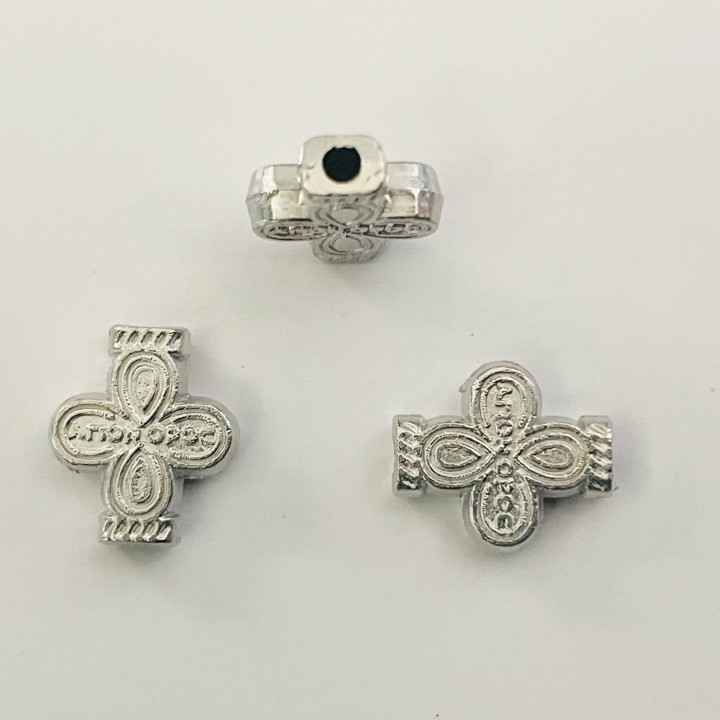 Margele bile Margele cruce de trecere din metal cruce ARGINTIU AURIU si  cod 6594