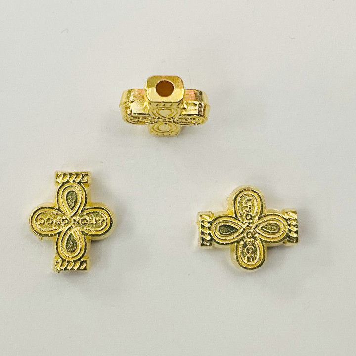 Margele bile Margele cruce de trecere din metal cruce ARGINTIU AURIU si  cod 6594