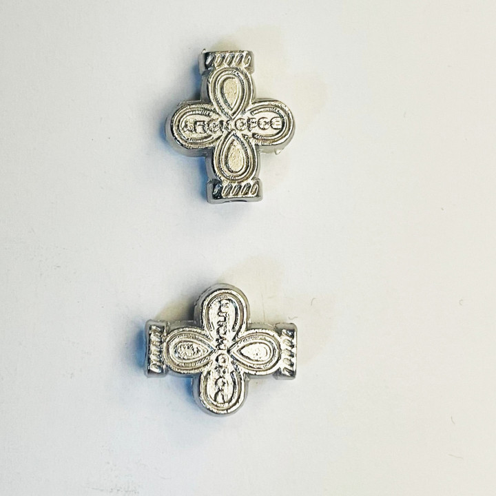 Margele bile Margele cruce de trecere din metal cruce ARGINTIU AURIU si  cod 6594