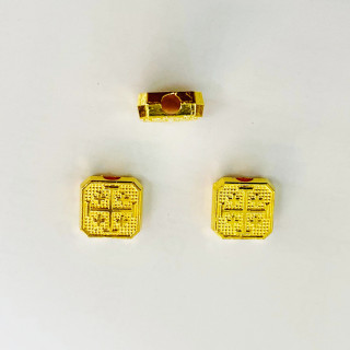 Margele bile Margele patrat de trecere din metal cruce ARGINTIU AURIU si  cod 6595