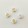 Margele bile Margele disc de trecere din plastic cruce alb si  cod 6596