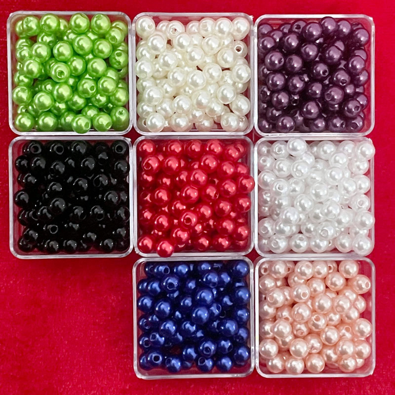 Margele rotunde color perlate 6mm 6175 set0.5kg