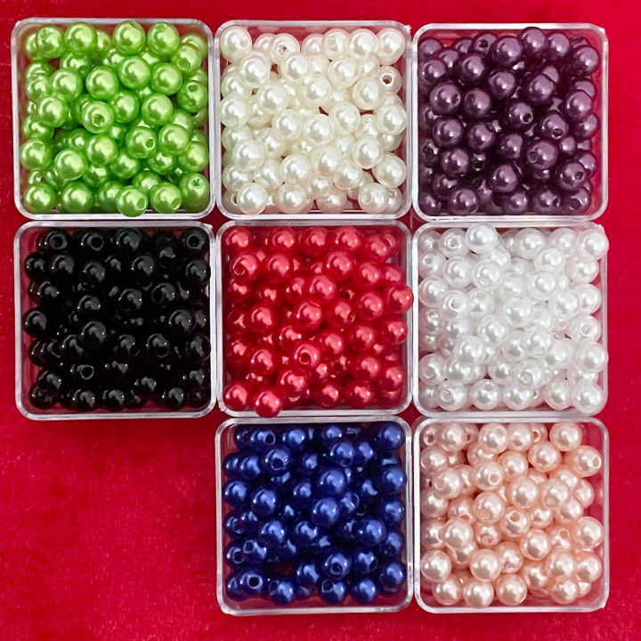 Margele rotunde color perlate 6mm 6175 set0.5kg