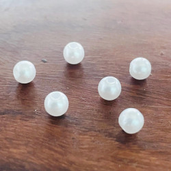 Margele rotunde perlate din plastic 5mmX5mm 6111 set0.5kg