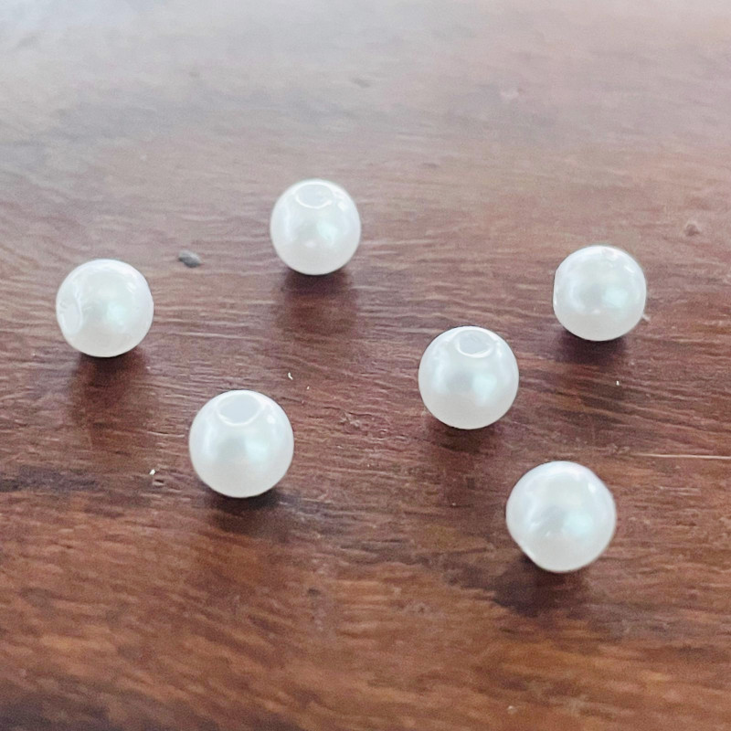 Margele rotunde perlate din plastic 5mmX5mm 6111 set0.5kg