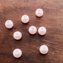 Margele rotunde perlate din plastic 5mmX5mm 6111 set0.5kg