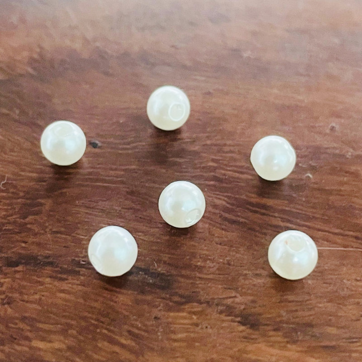 Margele rotunde perlate din plastic 5mmX5mm 6111 set0.5kg
