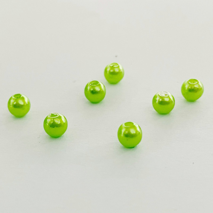 Margele rotunde perlate din plastic 5mmX5mm 6111 set0.5kg