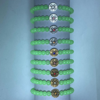 Metanii si bratari religioase | Bratara elastica margele fosforescente plastic | 1415