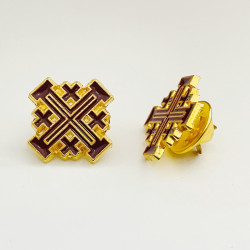 Cruce insigna din metal auriu 1.5cm set12 5351