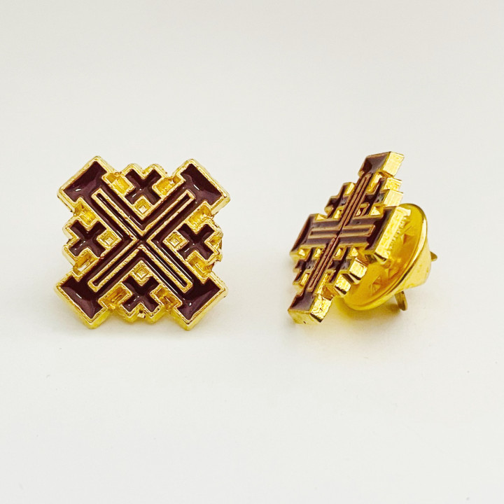 Cruce insigna din metal auriu 1.5cm set12 5351