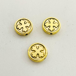Margele bile Margele disc de trecere din metal cruce cod 6591