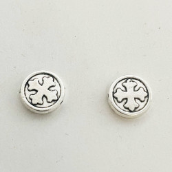 Margele bile Margele disc de trecere din metal cruce cod 6591
