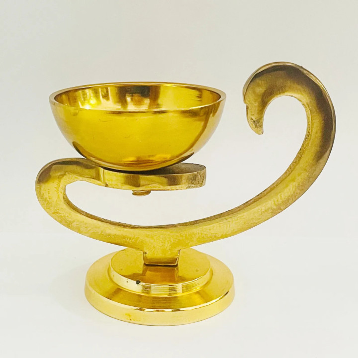 Obiecte bisericesti | Catuie metalic auriu lampa 8cmX11cm | 5210