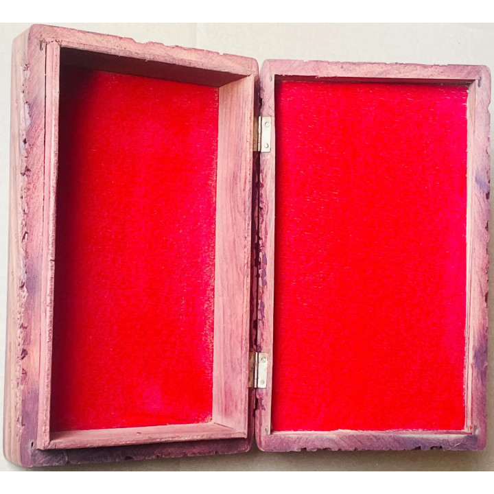 Artizanat India | Cutii din lemn caseta cu balamale metalice maro 25cm  | 5848