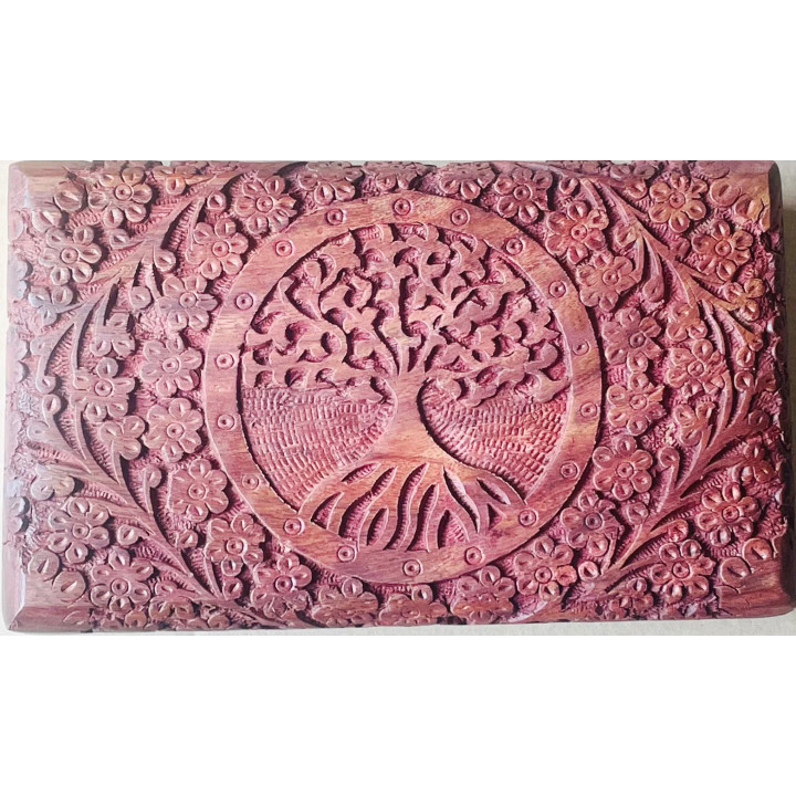 Artizanat India | Cutii din lemn caseta cu balamale metalice maro 31cm  | 5849