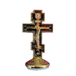 Obiecte bisericesti | Cruce pentru masa din metal auriu | 5350