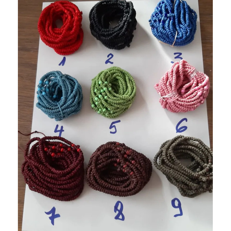 Obiecte bisericesti | Bratara noduri  sfoara impletita snur textil | 1109
