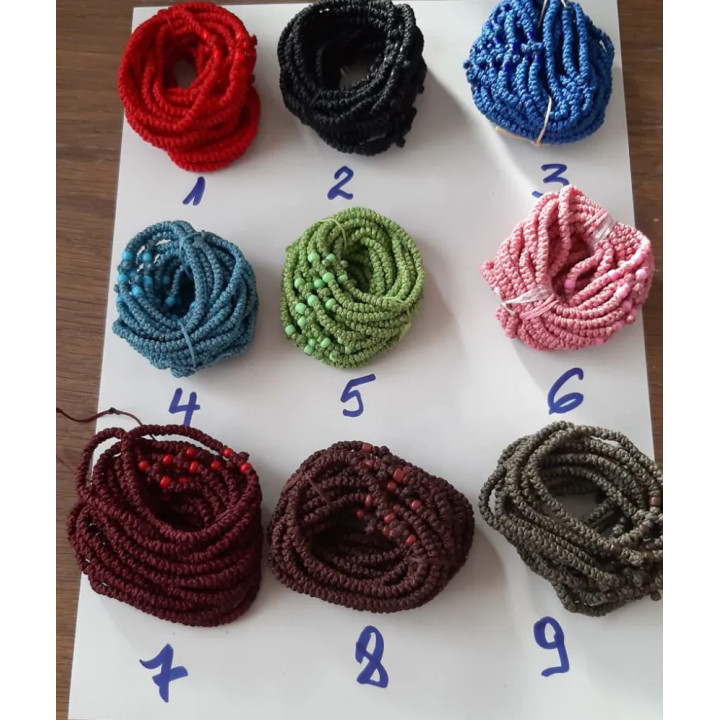 Obiecte bisericesti | Bratara noduri  sfoara impletita snur textil | 1109
