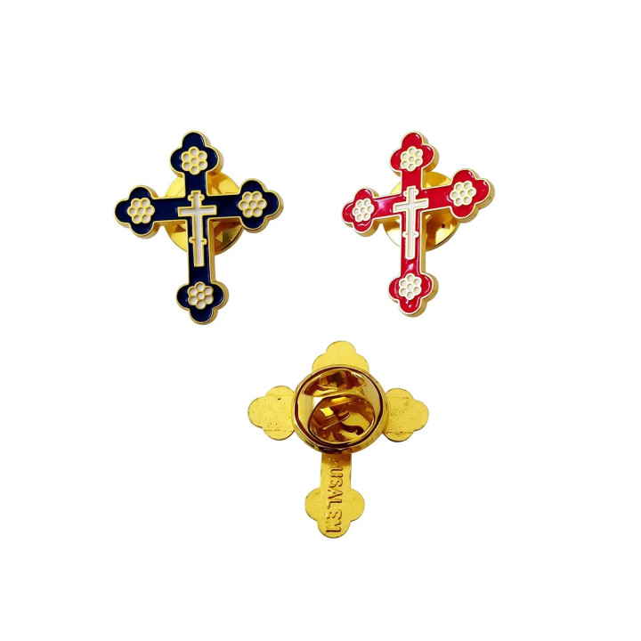 Obiecte bisericesti | Cruce insigna din metal auriu | 5353