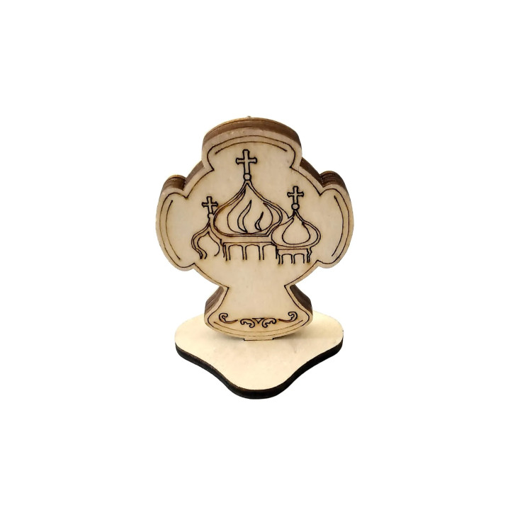 Obiecte bisericesti | Cruce de masa sau bord auto din lemn | 5361