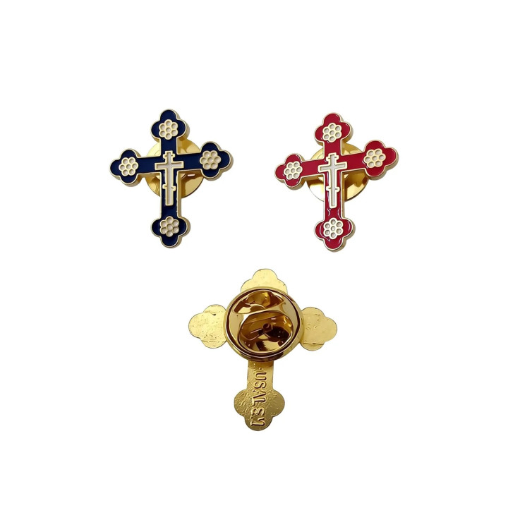 Obiecte bisericesti | Cruce insigna din metal auriu | 5353