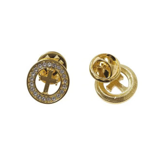 Obiecte bisericesti | Cruce insigna din metal auriu | 5352