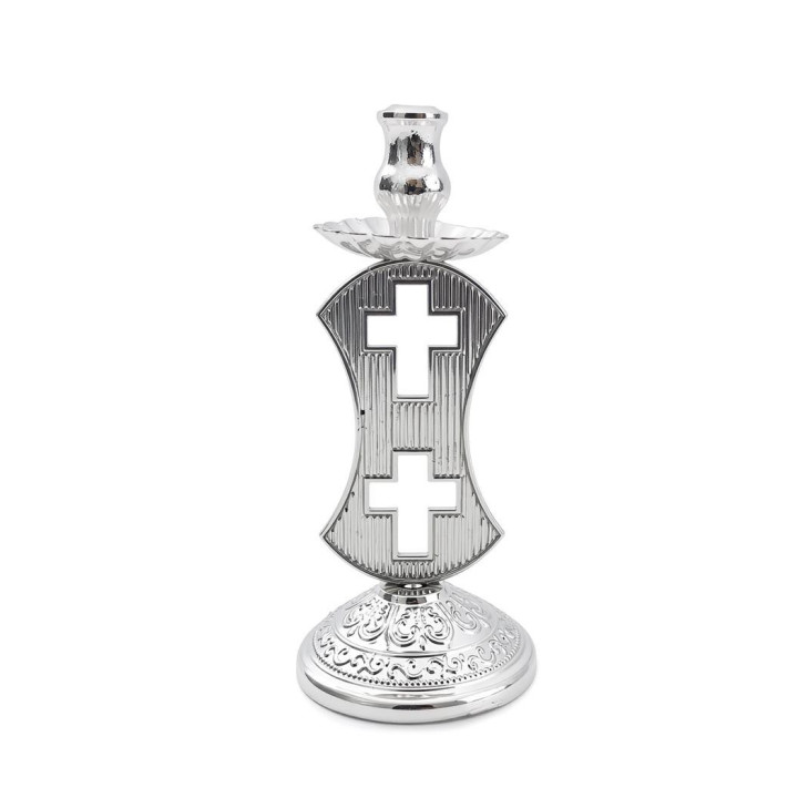 Obiecte bisericesti | Sfesnic pentru 1 lumanare din metal 10cm  | 5403