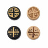 Margele bile Margele disc de trecere din lemn cruce ICXC NIKA cod 6559