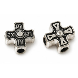 Margele bile Margele cruce de trecere din metal cruce ICXC NIKA argintiu si  cod 6560