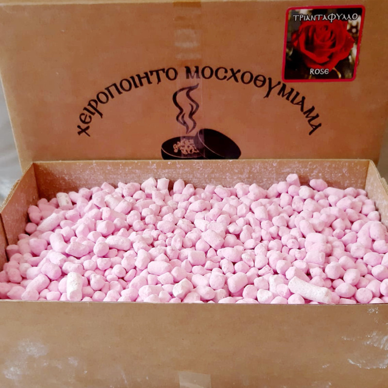 Obiecte bisericesti | Tamaie greceasca parfumata Trandafir | Rose  | Tamaie parfumata Rose 2836 set1kg. Origine Grecia.