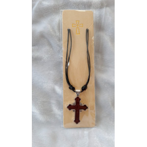 Colier snur cruce lemn 1856 set12buc