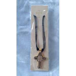 Colier snur cruce lemn 1858 set12buc