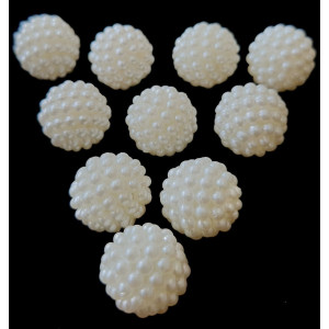 Margele rotunde mura alb perlat 13mm 6164 set0.5kg