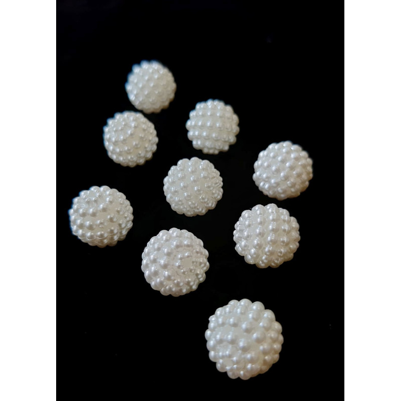 Margele rotunde mura alb perlat 11mm 6165 set0.5kg