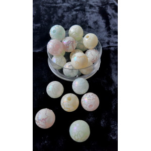 Margele rotunde mix culori 15mm orificiu 2.5mm 6154 set0.5kg