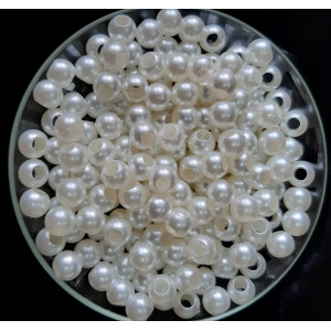Margele rotunde alb perlat 10mm 6125 set0.5kg