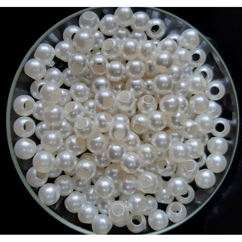 Margele rotunde alb perlat 10mm 6125 set0.5kg