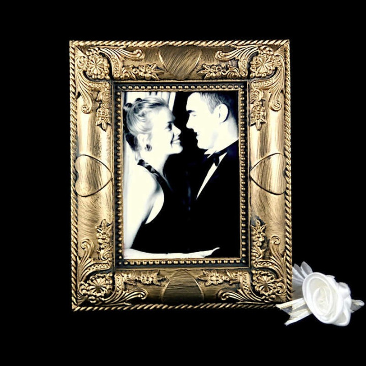 Obiecte bisericesti | Rama foto din plastic auriu antichizat | 3508