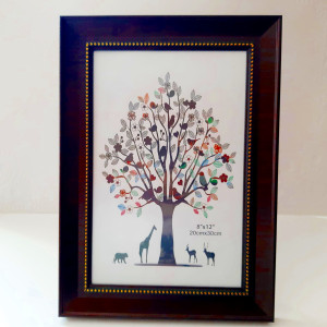Rama foto maron 20*30cm din profil plastic lat 3.8cm cod 3543