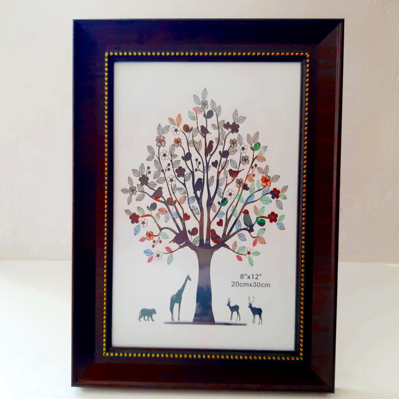 Rama foto maron 20*30cm din profil plastic lat 3.8cm cod 3543