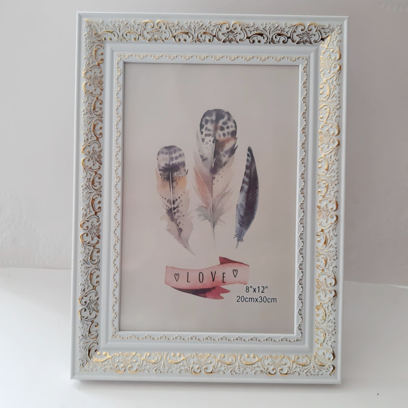 Rama foto alb 20*30cm din profil plastic lat 5cm cod 3544